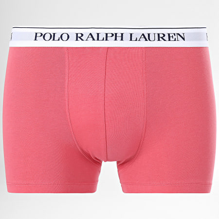 Polo Ralph Lauren - Lot De 3 Boxers Bleu Marine Bleu Clair Rose