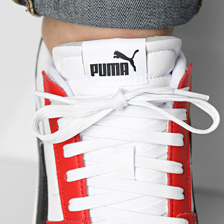 Puma SMASH - Zapatillas - white white for all time red/blanco 