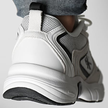 Calvin Klein - Sneakers Retro Tennis 0589 Bianco brillante Nero