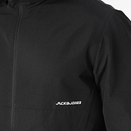 Jack And Jones - Alex Giacca nera con cappuccio e zip