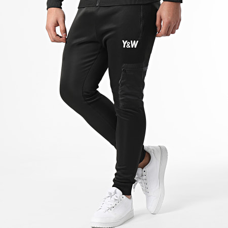 Y et W - BBC Set giacca e pantaloni da jogging con zip nera