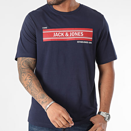 Jack And Jones - Camiseta oblonga azul marino