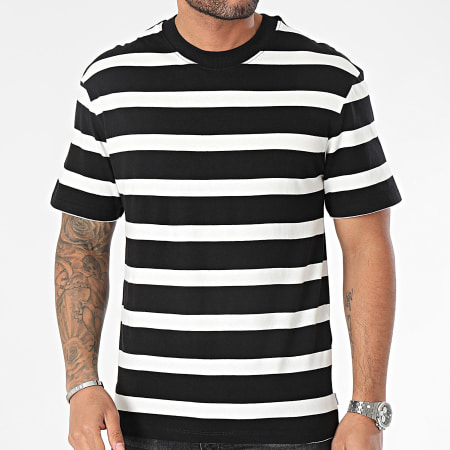 Jack And Jones - Camiseta Kart Stripe Negro Blanco