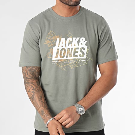 Jack And Jones - Camiseta Map Logo Gris