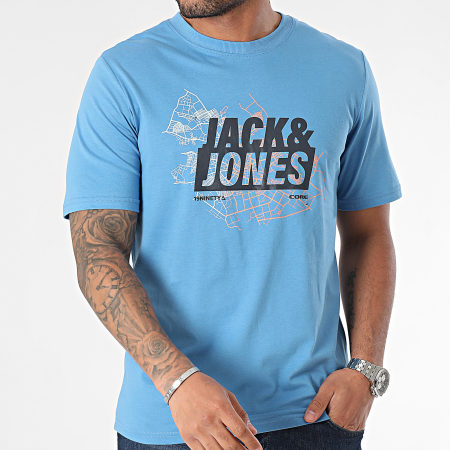 T-shirt Bleu Jack & Jones Homme - Taille L, Neuf Sans Étiquettes - Aucun Défaut