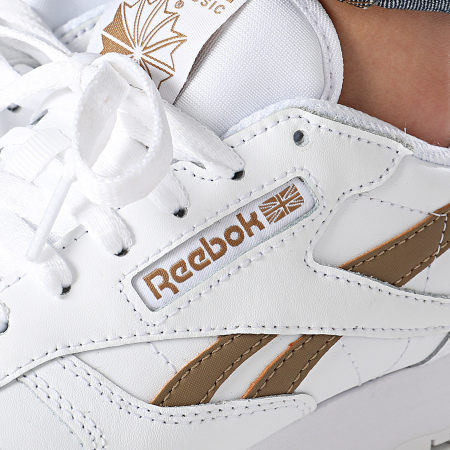 Reebok - Sneakers classiche in pelle da donna 100074357 Bianco Marrone