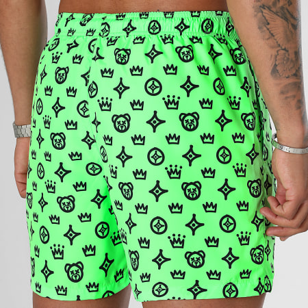 Teddy Yacht Club - Pantaloncini da bagno Street Couture 0001 verde fluo