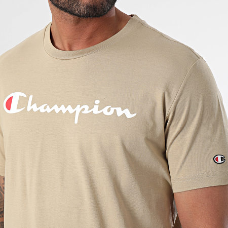 Champion - Tee Shirt Col Rond 219831 Beige
