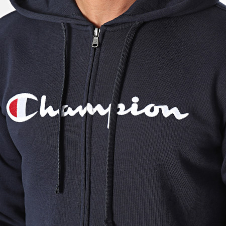 Champion - Felpa con cappuccio con zip 219829 blu navy