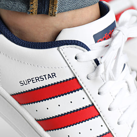 Adidas Originals - Sneakers Superstar IG4318 Calzature Bianco Migliore Scarlatto Blu Scuro