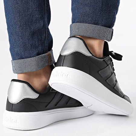 Adidas Sportswear - Baskets Femme Courtblock IF6492 Core Black Carbon Silver Metallic