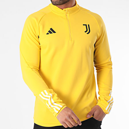Adidas Performance - Juventus IQ0873 Camiseta de manga larga a rayas amarilla