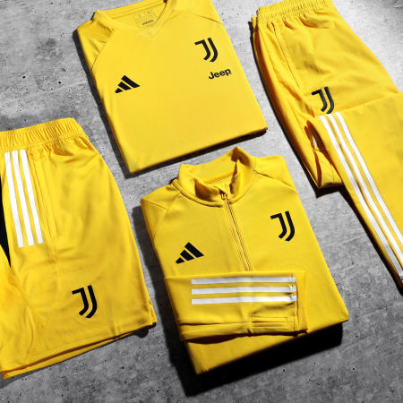 Adidas Performance - Juventus IQ0873 Camiseta de manga larga a rayas amarilla