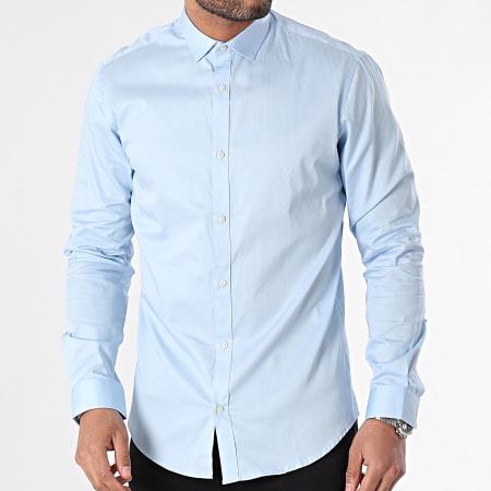 Jack And Jones - Chemise A Manches Longues Cardiff Bleu Clair