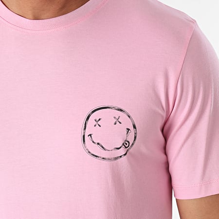 Jack And Jones - Camiseta rosa Nirvana
