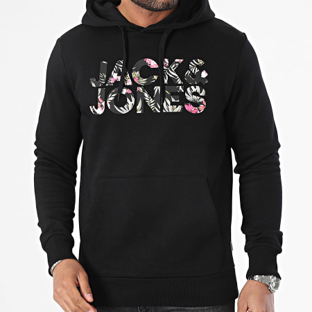 Jack And Jones - Sweat Capuche Jeff Corp Logo Noir