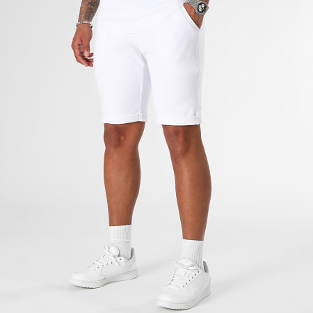 LBO - Conjunto de camiseta oversize y pantalón corto 3233 Blanco
