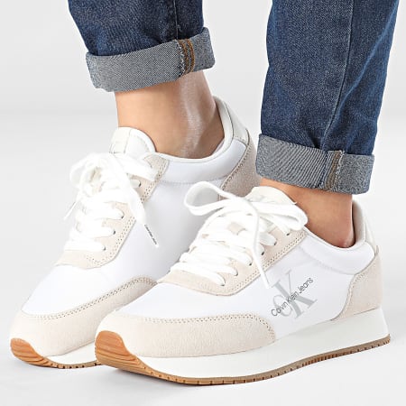 Zapatillas Zapatos Calvin Klein Blancos Retro Runner Low 1326