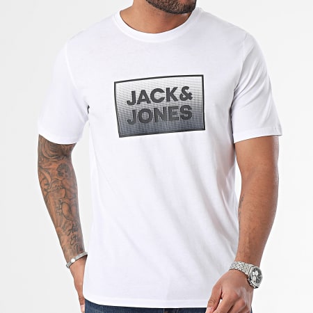 Jack And Jones - Acero Cuello Redondo Camiseta Blanco