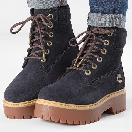 Timberland - Boots Femme Stone Street 6 Inches Lace Waterproof A62PV Dark Blue Suede