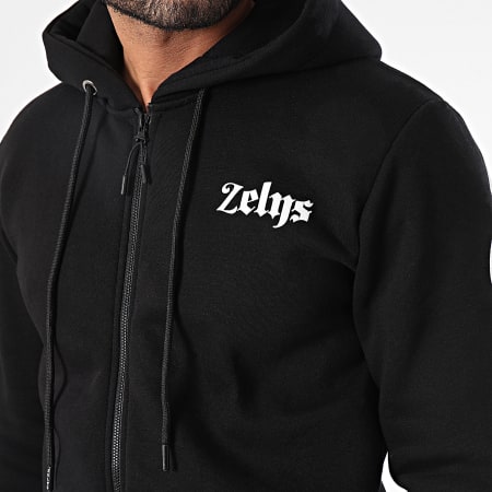 Zelys Paris - Conjunto de sudadera con cremallera y pantalón de chándal Costa Negro