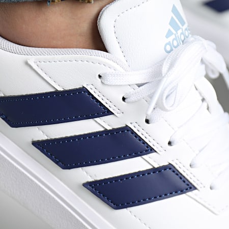 adidas - Baskets Courtblock IF4029 Footwear White Dark Blue Halo Silver