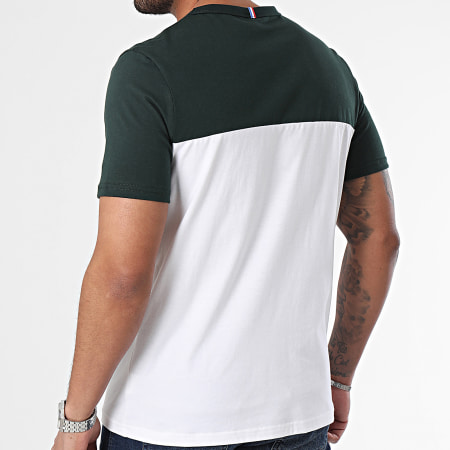 Le Coq Sportif - Maglietta a girocollo 2410194 Bianco Verde