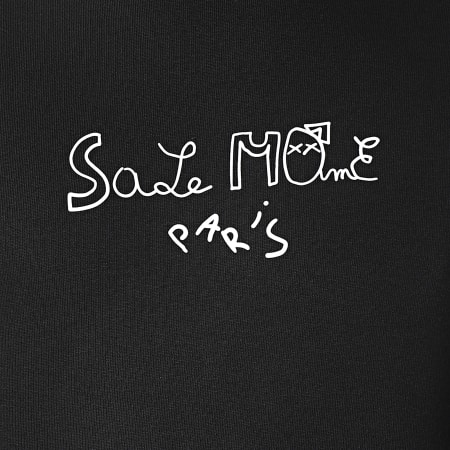 Sale Môme Paris - New School Sudadera cuello redondo Negro Blanco