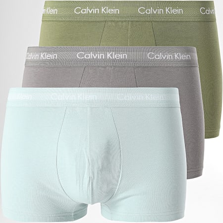 Calvin Klein - Set De 3 Boxers U2664G Caqui Verde Gris Celeste
