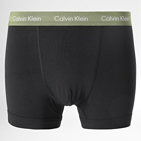 Calvin Klein - Set di 3 boxer U2662G Nero Khaki Verde Grigio Azzurro