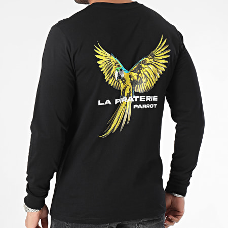 La Piraterie - Camiseta de manga larga Parrot Edition Back Negra