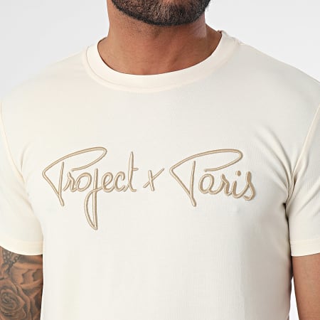 Project X Paris - Tee Shirt Col Rond 1910076-1 Beige