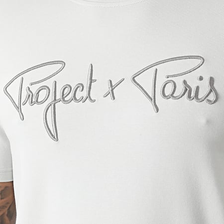 Project X Paris - Tee Shirt Col Rond 1910076-1 Gris Clair