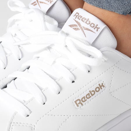 Sneakers Court Clean Donna 100074383 Clous Bianco Oro Rosa