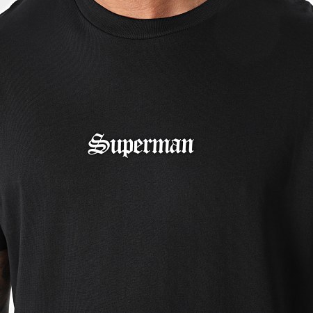 DC Comics - Tee Shirt Oversize Superman Logo Graffiti Noir