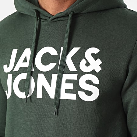 Jack And Jones - Sweat Capuche Corp Logo 12152840 Vert Foncé