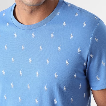 Polo Ralph Lauren - Tee Shirt All Over Player Bleu Clair