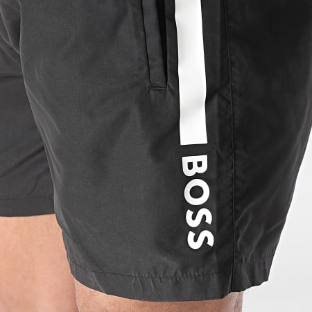 BOSS - Shorts de baño con banda Dolphin 50508963 Negro