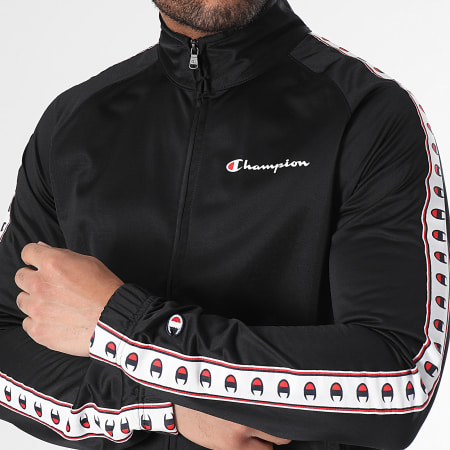 Champion - Set giacca con zip e pantaloni da jogging neri 219784