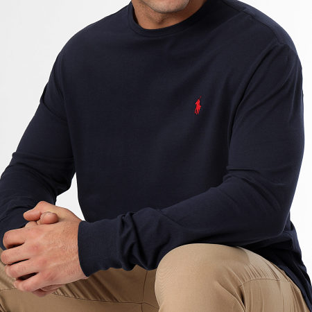 Polo Ralph Lauren - Tee Shirt Manches Longues Original Player Bleu Marine