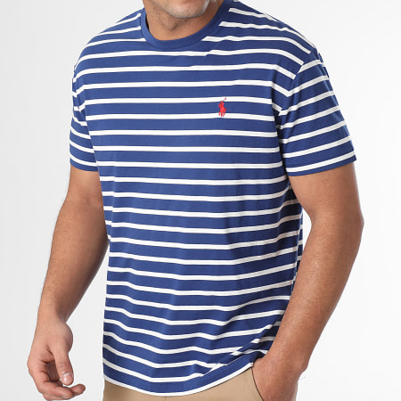 Polo Ralph Lauren - Camiseta Original Player Azul Real Blanca