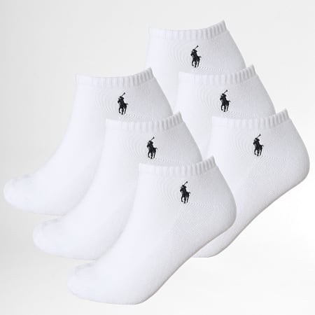 Polo Ralph Lauren - Confezione da 6 paia di calzini originali da giocatore bianchi