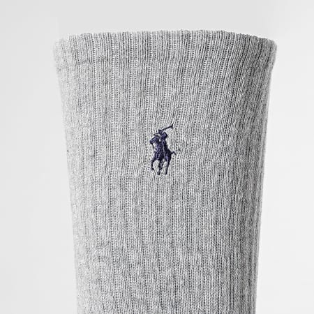 Polo Ralph Lauren - Lote de 3 Pares de Calcetines Original Player Negro Blanco Gris Heather