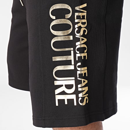 Versace Jeans Couture - Short Jogging Logo Thick Foil 76GADT00-CF01T Noir Doré