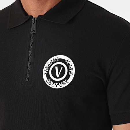 Versace Jeans Couture - Polo Manches Courtes Vemblem Seas 76GAGT06-CJ01T Noir