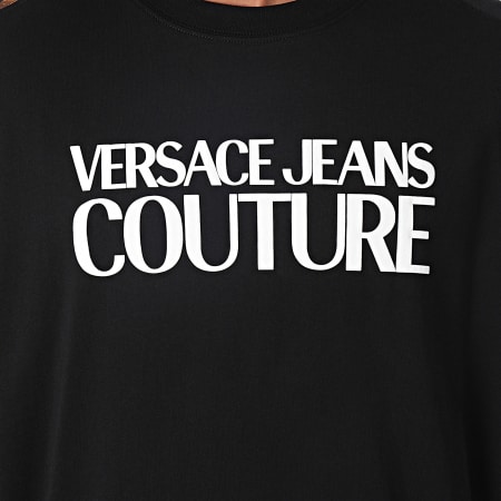 Versace Jeans Couture - Maglietta Cont Wcolor Logo 76GAH613-JS287 Nero Oro Rinascimento