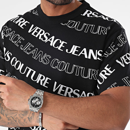 Versace Jeans Couture - Tee Shirt All Over 76GAH6R0-JS296 Noir