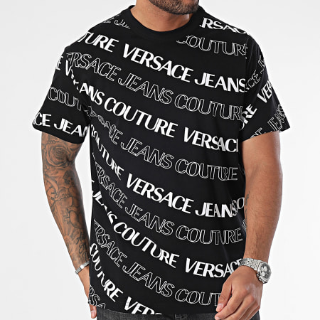 Versace Jeans Couture - Camiseta All Over 76GAH6R0-JS296 Negro