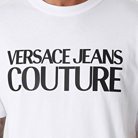 Versace Jeans Couture - Maglietta con logo a colori 76GAHG01-CJ00G Bianco
