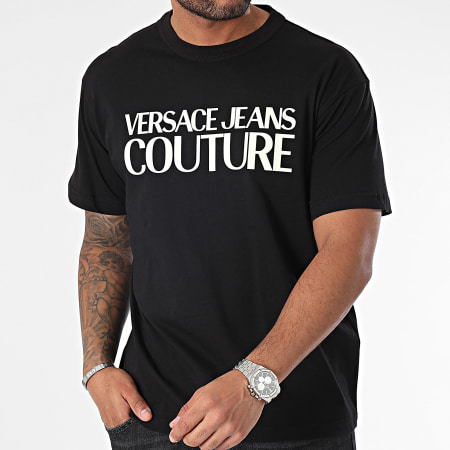 Versace Jeans Couture - Tee Shirt Logo Color 76GAHG01-CJ00G Noir